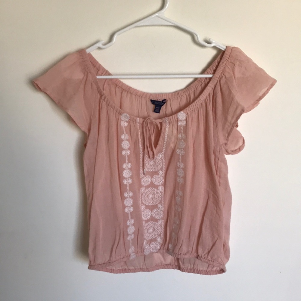 NWT Cropped Off the Shoulder Blouse